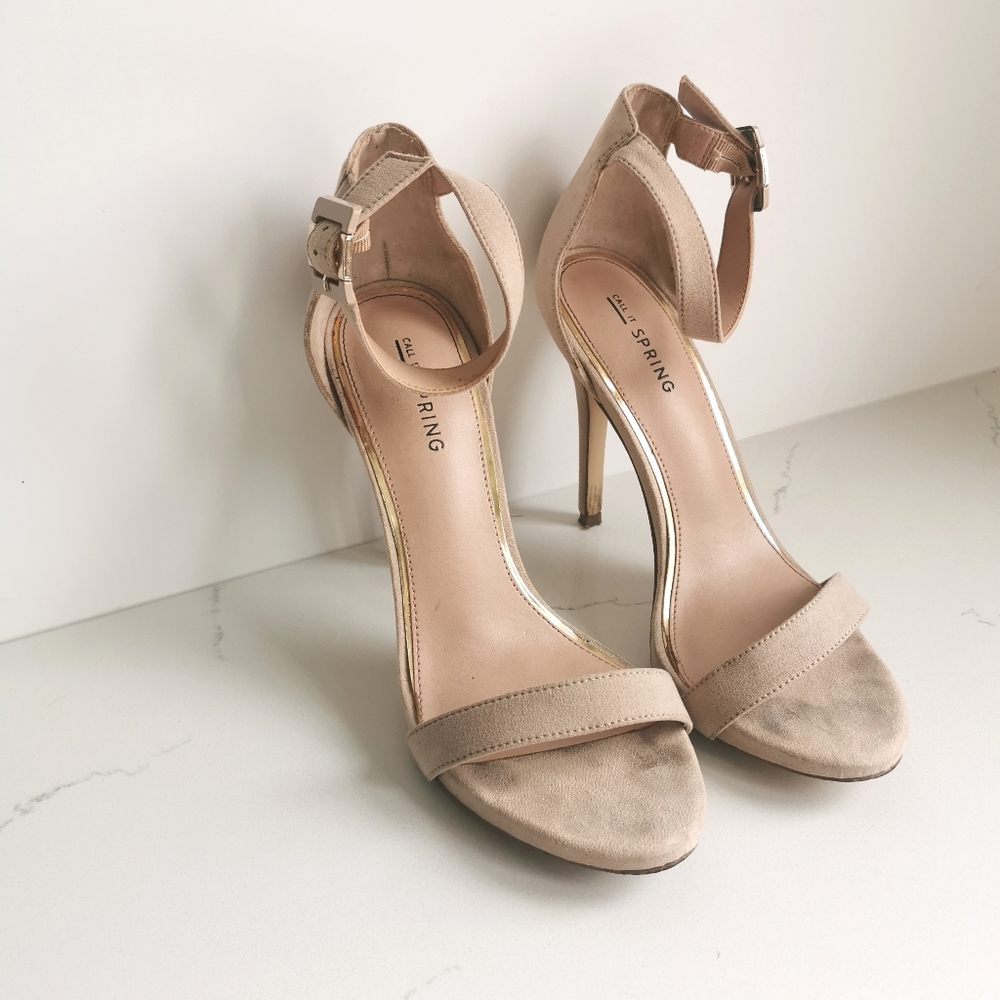 Dusty Rose Suede Heels